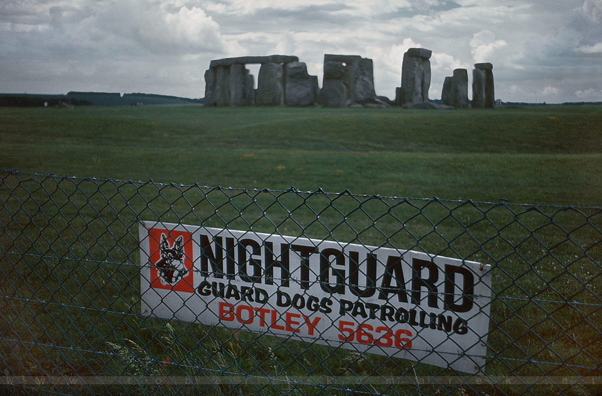 Guard Dogs Patrolling - Stonehenge, Wiltshire / UK 1986